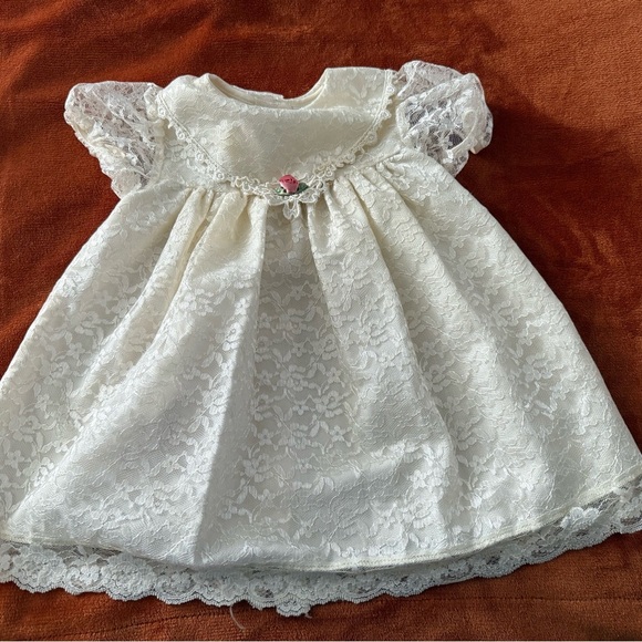 Other - Bautizo Cream Lace Baby Dress